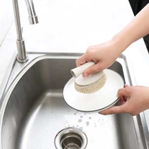 New Arrival Kitchen Bathroom Wheat Straw Dish Plate Pot Washing Cleaning Brush