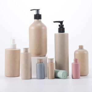 Biodegradable Pink Wheat Straw Shampoo Foaming Soap Bottle
