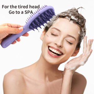 Eco-friendly Wheat Straw Hair Scalp Massage Detangling Hair Brush Flexible Hair Cushion Curl Brush Boar Bristle Brush Combs